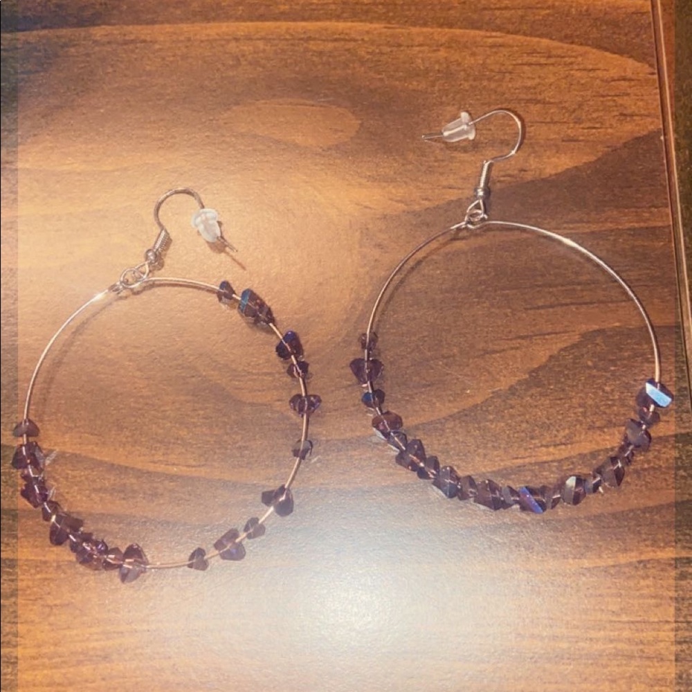 Paparazzi Purple Oil Spill Earrings